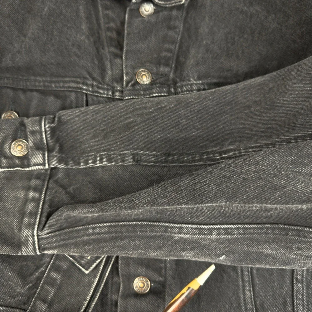 Vtg Levi's 70598 Trucker Jacket Men's XL Black Denim 90s Faded Wash‎